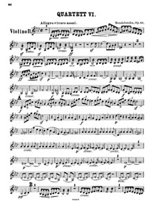 String Quartet No.6 in F Minor, Op.80: violino parte II by Felix Mendelssohn-Bartholdy