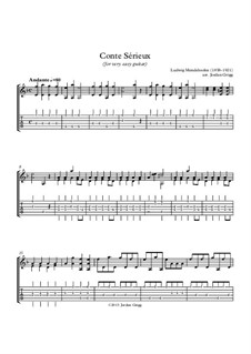 Conte Sérieux: For very easy guitar by Ludwig Mendelssohn