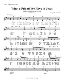 What a Friend We Have in Jesus: Guitar lead sheet by Charles Crozat Converse