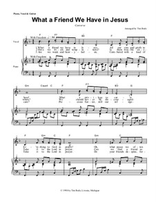 What a Friend We Have in Jesus: Piano-vocal score (with chords) by Charles Crozat Converse