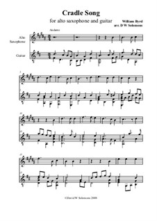 Cradle Song: For alto saxophone and guitar by William Byrd