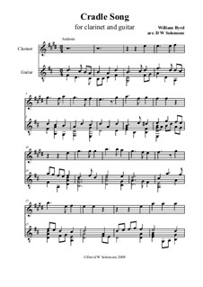 Cradle Song: para clarinete e guitarra by William Byrd