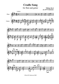 Cradle Song: para flauta e guitarra by William Byrd