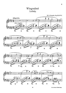 Lullaby, Op.12 No.1: Para Piano by Wesley Octavius Forsyth