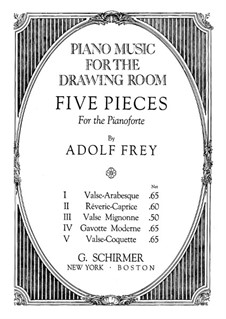 Five Piano Pieces: No.3 Valse Mignonne by Adolf Frey