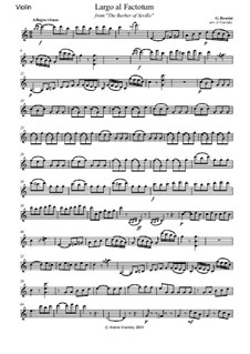 Largo al factotum: For string trio – parts by Gioacchino Rossini