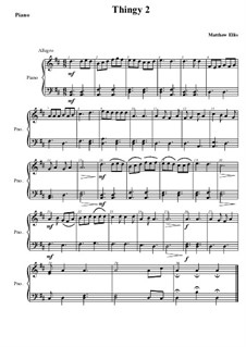 Thingy No.2: parte piano by Matthew Ellis