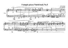 5 Simple pieces for piano: Ninth book No.5, MVWV 729 by Maurice Verheul