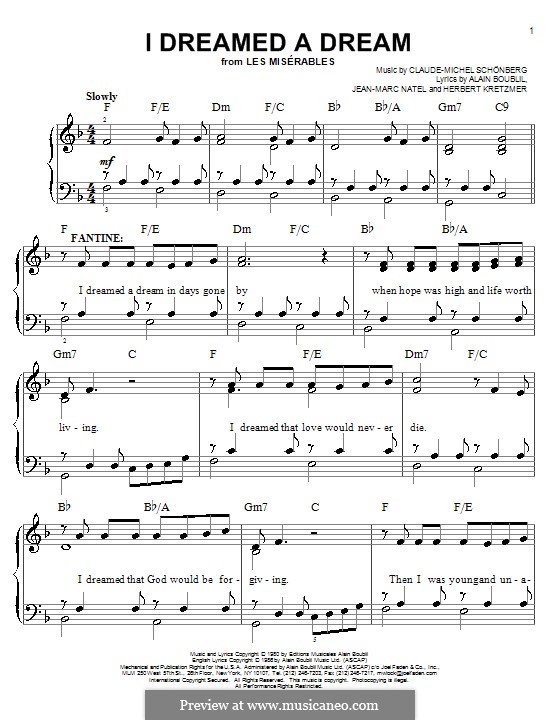 Bring Him Home: Para Piano by Claude-Michel Schönberg