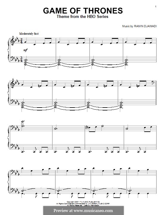 Game of Thrones: Para Piano by Ramin Djawadi