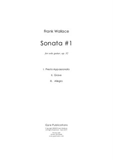 Sonata No.1, Op.32: Sonata No.1 by Frank Wallace