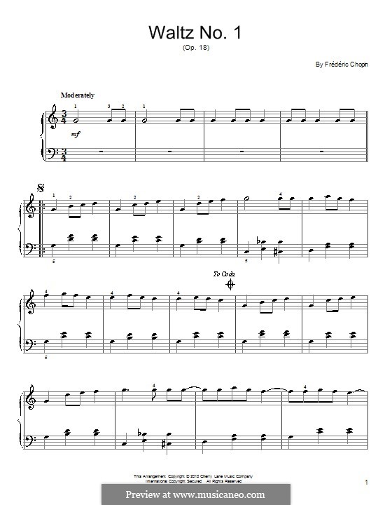 Grand Brilliant Waltz in E Flat Major, Op.18: Para Piano by Frédéric Chopin