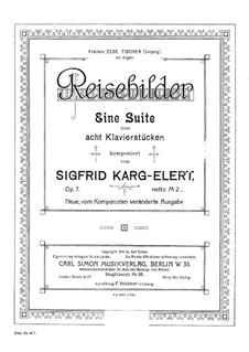 Reisebilder, Op.7: Reisebilder by Sigfrid Karg-Elert