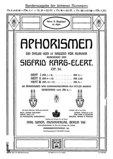 Aphorismen, Op.51: No.7 Bizzarramente e giocondamente by Sigfrid Karg-Elert