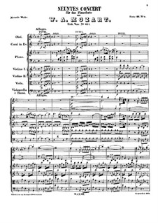 Concerto for Piano and Orchestra No.9 in E Flat Major 'Jeunehomme', K.271: movimentos I-II by Wolfgang Amadeus Mozart