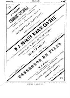 Concerto for Piano and Orchestra No.9 in E Flat Major 'Jeunehomme', K.271: arranjo para piano by Wolfgang Amadeus Mozart