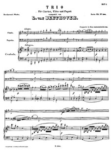 Trio for Flute, Bassoon and Harpsichord, WoO 37: Trio for Flute, Bassoon and Harpsichord by Ludwig van Beethoven