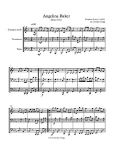 Angelina Baker: Para trio de bronze by Stephen Collins Foster