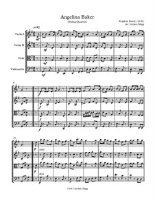 Angelina Baker: para quartetos de cordas by Stephen Collins Foster
