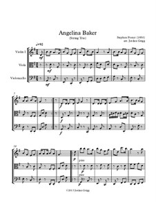 Angelina Baker: para trio de cordas by Stephen Collins Foster
