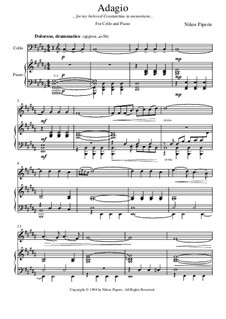Adagio: para Violoncelo e piano by Nikos Piperis