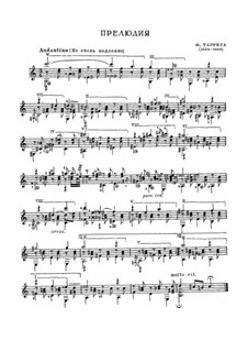 Preludes: introdução No.2 by Francisco Tárrega