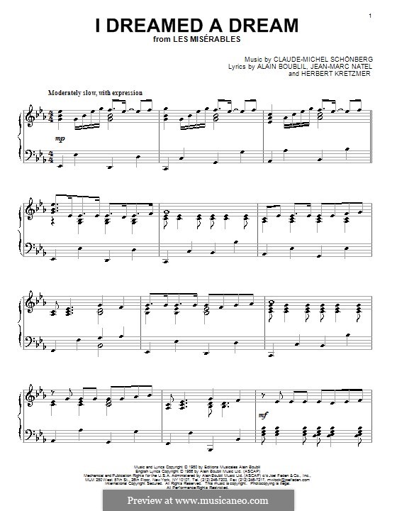Bring Him Home: Para Piano by Claude-Michel Schönberg