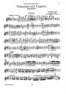 Rêverie et Caprice for Violin and Orchestra, H.88 Op.8: Parte de solo by Hector Berlioz