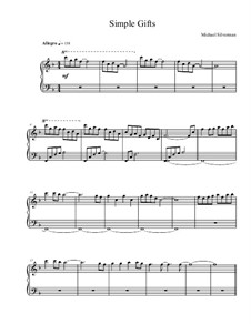 Simple Gifts: Para Piano by Joseph Brackett