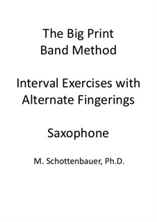 Interval Exercises with Alternate Fingerings: Saxofone by Michele Schottenbauer