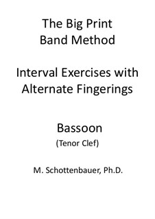 Interval Exercises with Alternate Fingerings: Bassoon (tenor clef) by Michele Schottenbauer