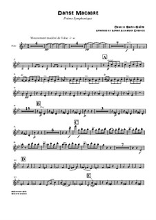 Danse macabre (The Dance of Death), Op.40: For clarinet choir or woodwind ensemble by Camille Saint-Saëns