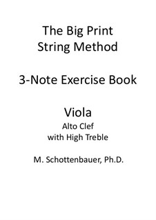 3-Note Exercise Book: Viola by Michele Schottenbauer