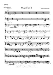 String Quartet No.2: violino parte II by Domenico Dragonetti