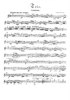 Piano Trio, Op.24: Partes de violino e violoncelo by Adolf von Henselt