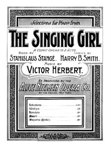 The Singing Girl: March, for piano by Victor Herbert