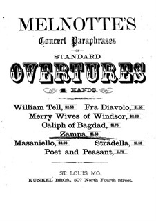 Zampa, ou La fiancée de marbre (Zampa, or the Marble Bride): Overture, para piano para quatro mãos by Ferdinand Herold