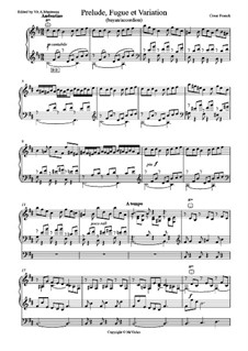 Prelude, Fugue et Variation: Arrangement for accordion (or bayan) by César Franck