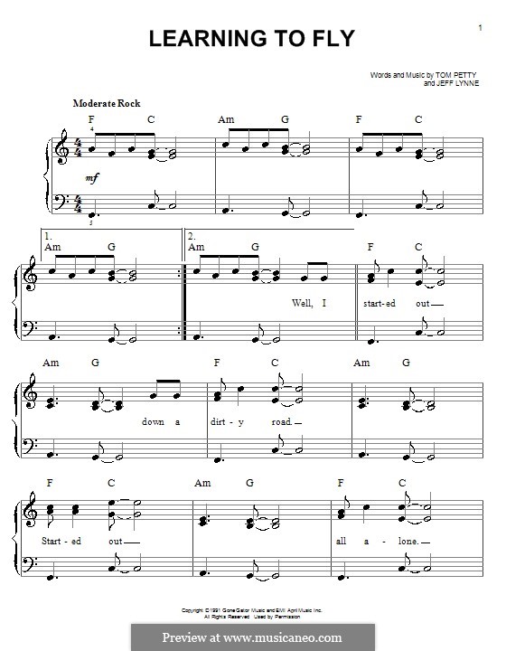 Learning to Fly (Tom Petty And The Heartbreakers): Para Piano by Jeff Lynne