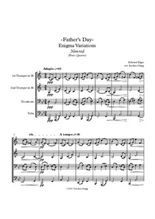 Variation No.9 'Nimrod': para quarteto de bronze by Edward Elgar
