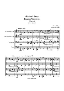 Variation No.9 'Nimrod': para quarteto de bronze by Edward Elgar