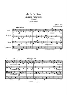 Variation No.9 'Nimrod': para quartetos de cordas by Edward Elgar