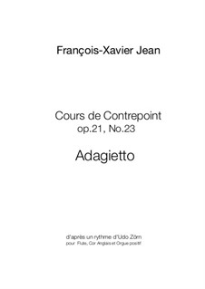Cours de Contrepoint – Adagietto, Op.21 No.23: Cours de Contrepoint – Adagietto by François-Xavier Jean