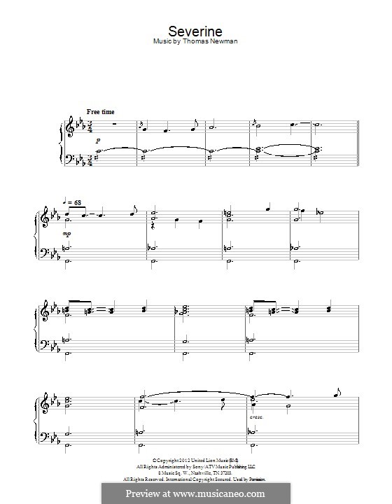 Severine: Para Piano by Thomas Newman