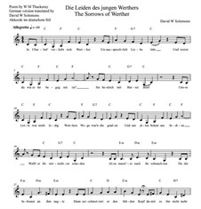 Die Leiden des jungen Werthers for voice and guitar chords: Die Leiden des jungen Werthers for voice and guitar chords by David W Solomons