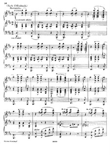 Barcarole: versão para piano by Jacques Offenbach