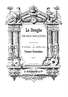 Le Streghe (Witches Dance), Op.8: Para violoncelo e piano - partitura, parte solo by Niccolò Paganini