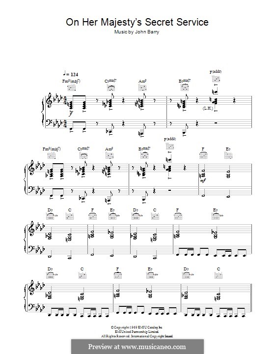 On Her Majesty's Secret Service - Theme: Para Piano by John Barry