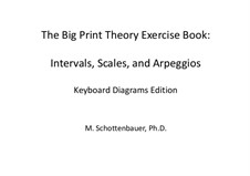 The Big Print Theory Exercise Book: Intervals, Scales, and Arpeggios: The Big Print Theory Exercise Book: Intervals, Scales, and Arpeggios by Michele Schottenbauer