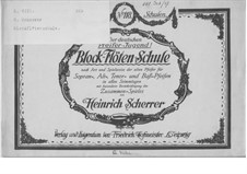 Block-Flöten-Schule: Block-Flöten-Schule by Heinrich Scherrer